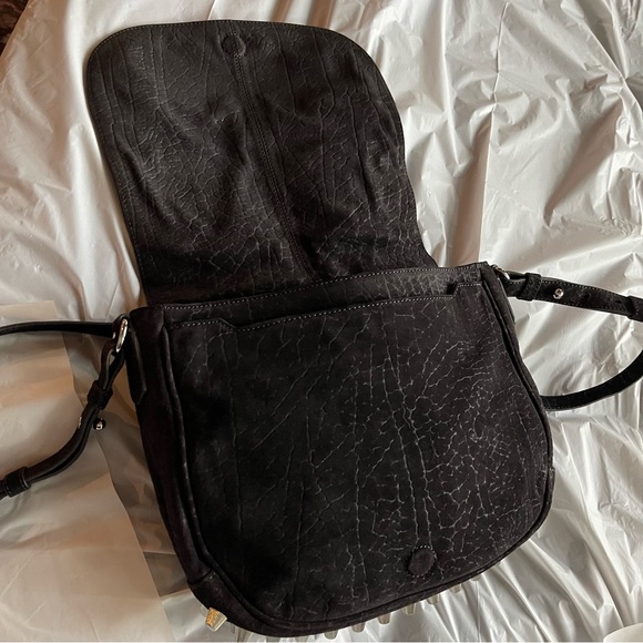 Alexander Wang Black Leather Crossbody Bag Studded Bottom NWT - Picture 10 of 17